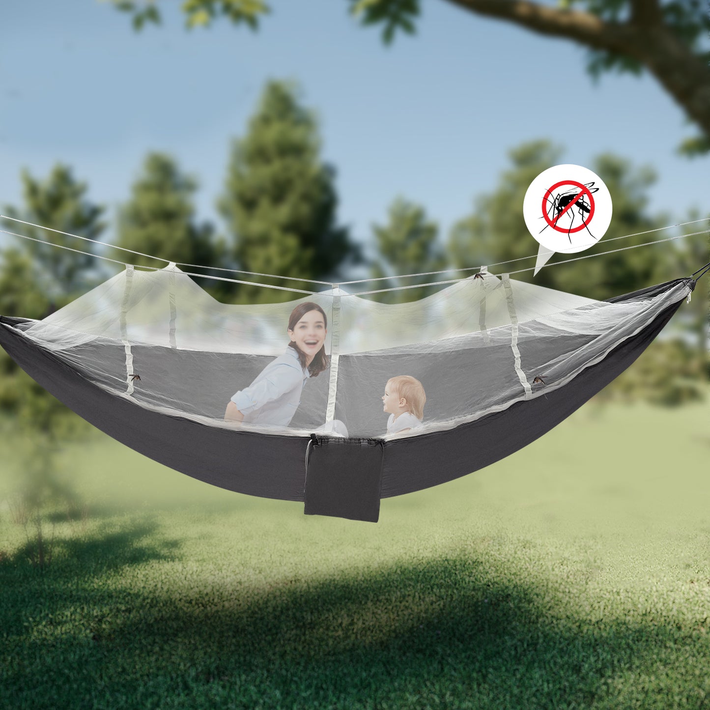 Adults  Outdoor Travel  Lightweight Portable Camping  Tent  Hanging Hammock wit image 4