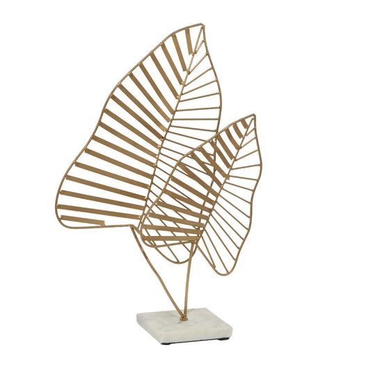 Iron Glam Gold Metallic Fern Leaf Table Top Decors 11"W X 17"H Home Decor Home image 0