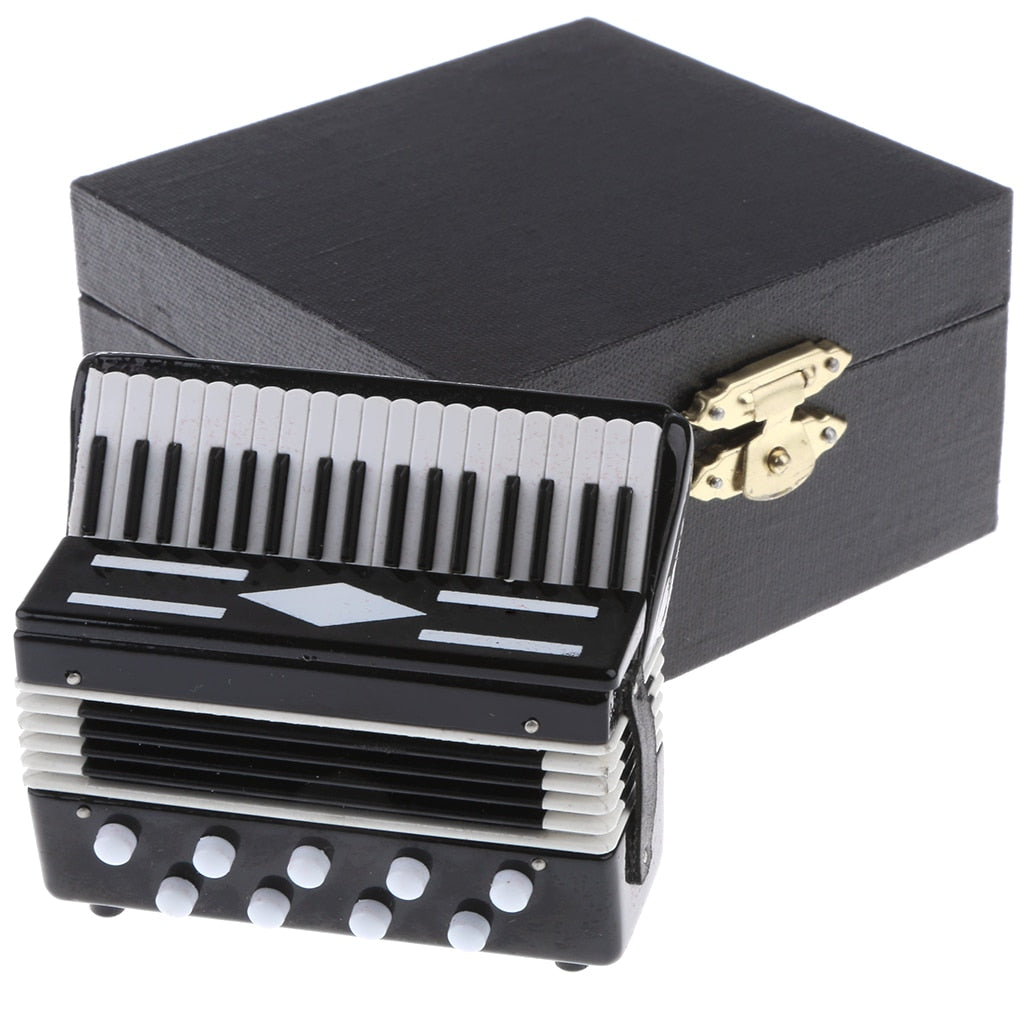 Dolls House Miniature Furniture Instrument Accordion W/Box 1:12 Room Items image 3