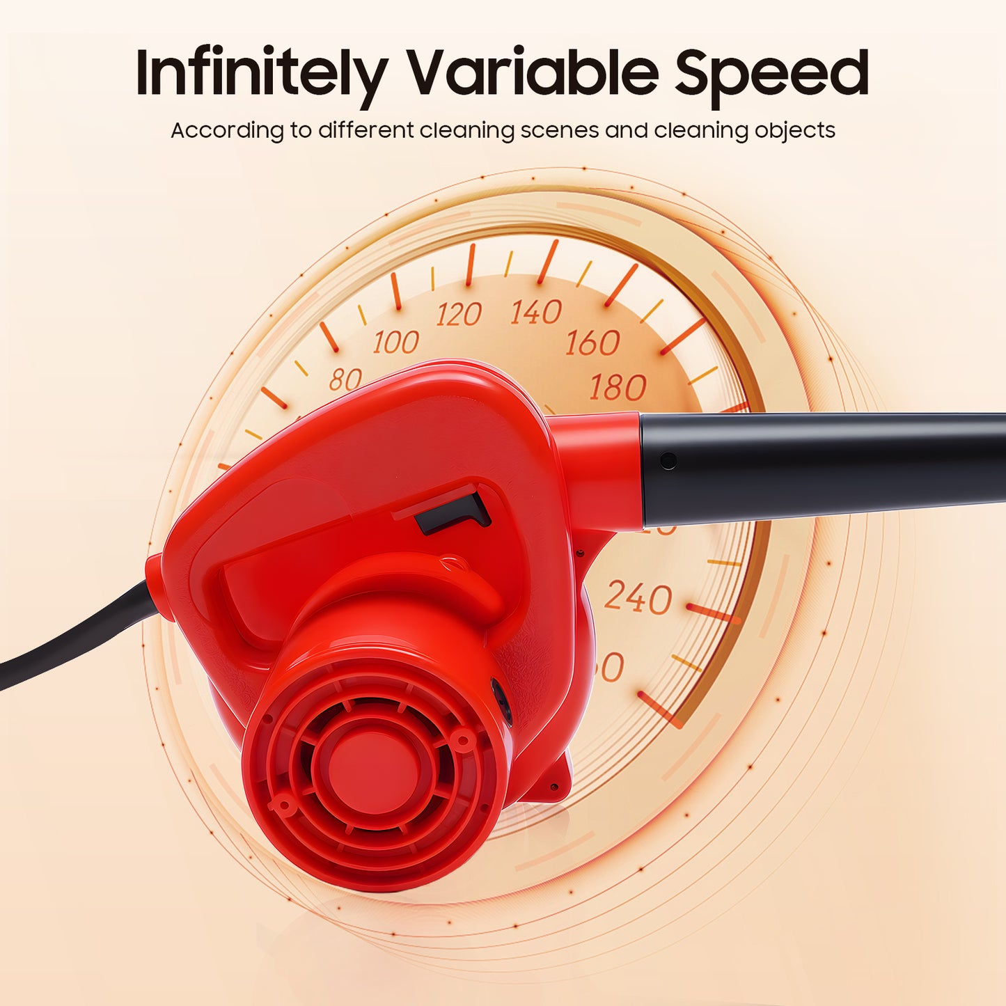 1000W 110V Electric Leaf Blower, Portable Electric Air Blower, Handheld Blower  image 2
