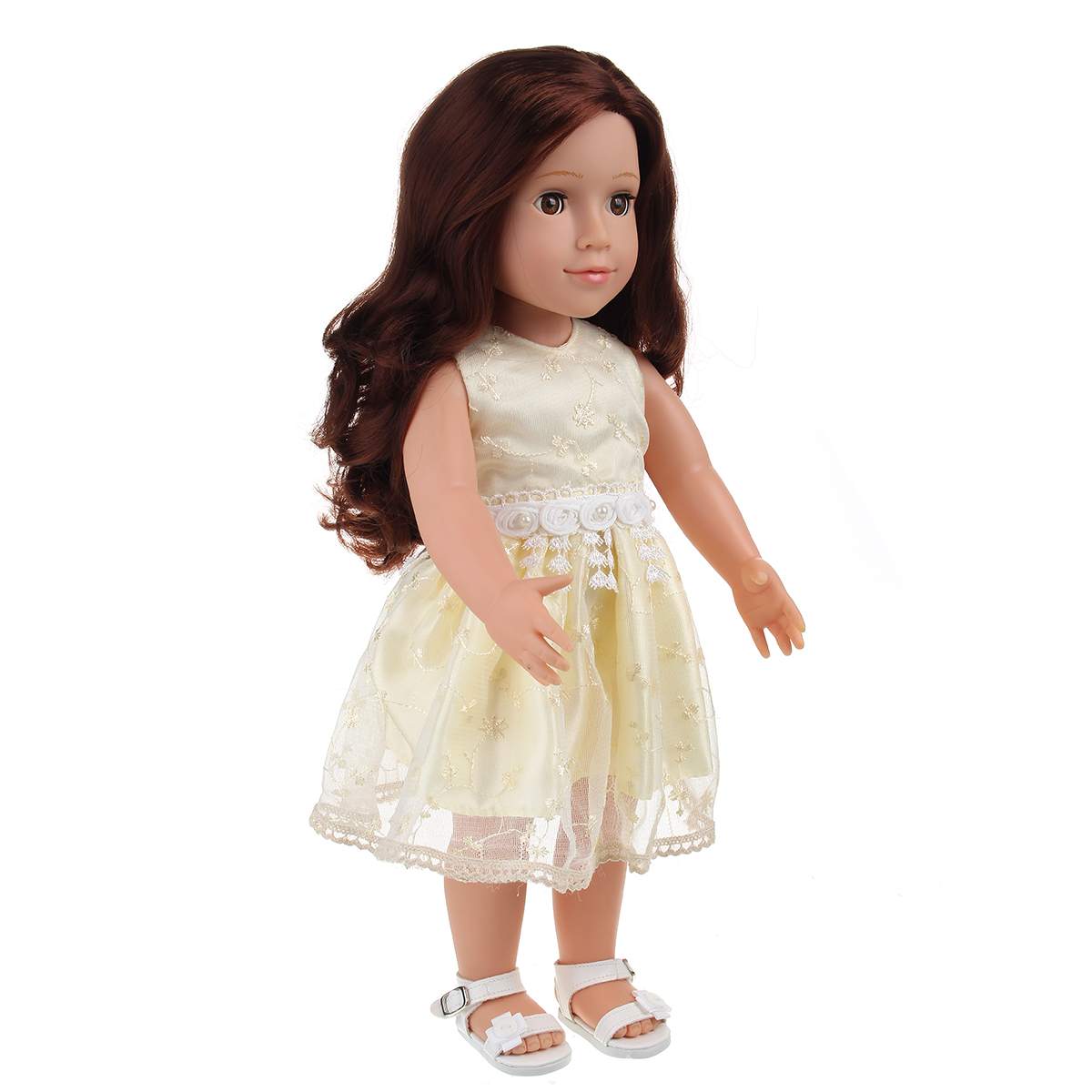 45CM Full Body Vinyl Baby Dolls Toddler Baby Dolls Sleeping Accompany Doll Chris image 3