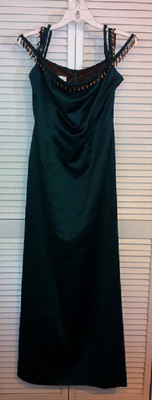 Watters & Watters Women Dress Satin Green Bust line Size 8 image 0