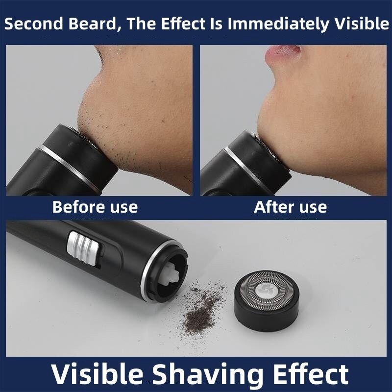 Compact & Convenient Electric Razor for Men - USB Rechargeable, Wet & Dry, Easy image 8
