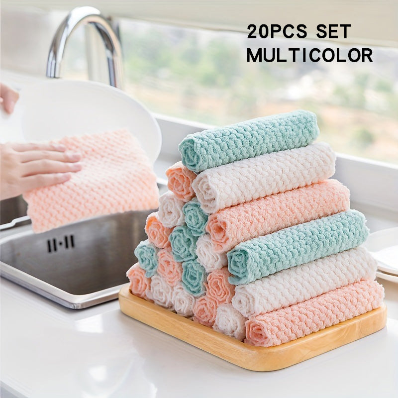 20Pcs/Pack Thickened Cleaning Cloths Wiping Rag Reusable Mirrors Window Glass D image 2