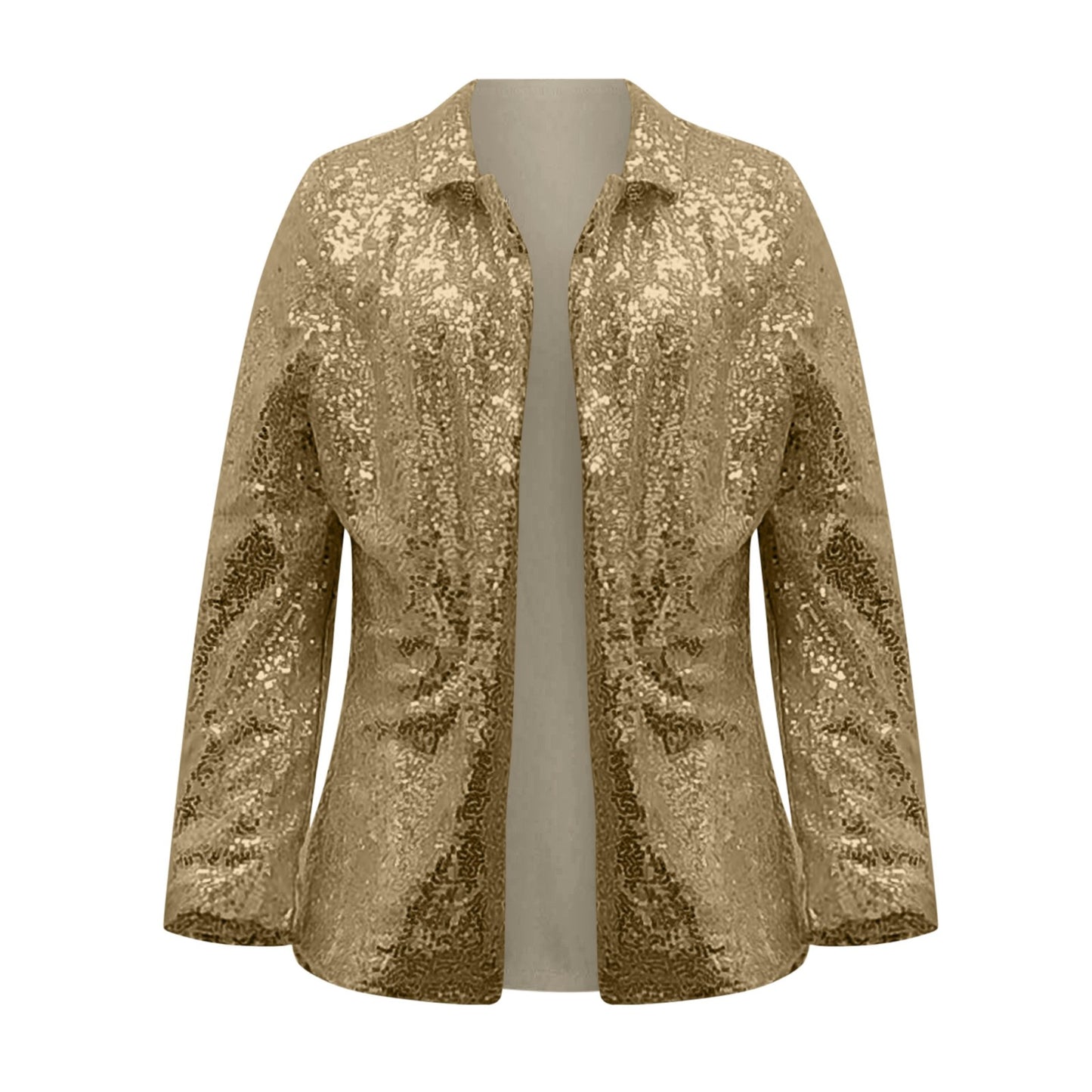 2024 Women Sequin Blazers Cardigan Jacket Long Sleeve Lapel Fashion Multicolor  image 9