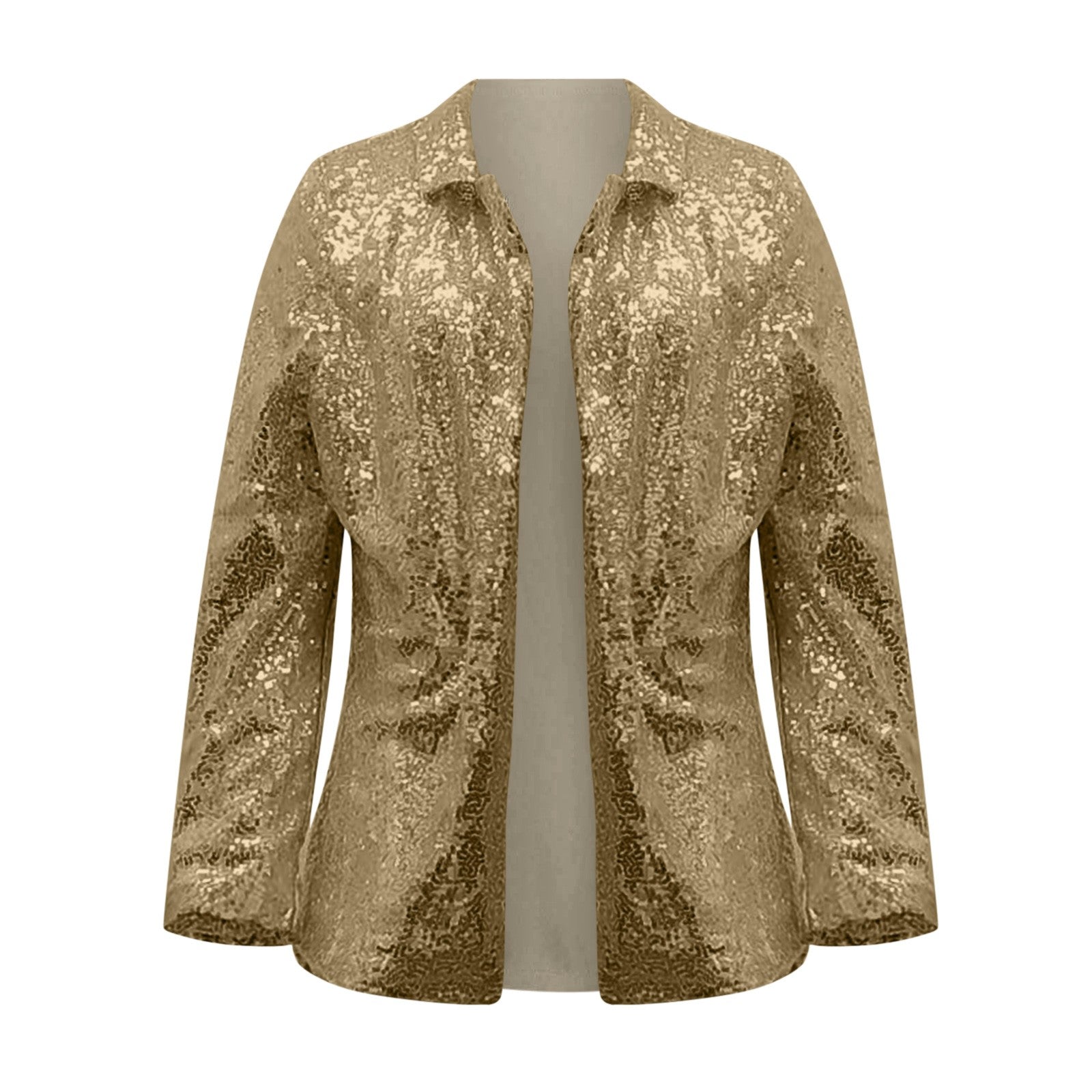 2024 Women Sequin Blazers Cardigan Jacket Long Sleeve Lapel Fashion Multicolor  image 9