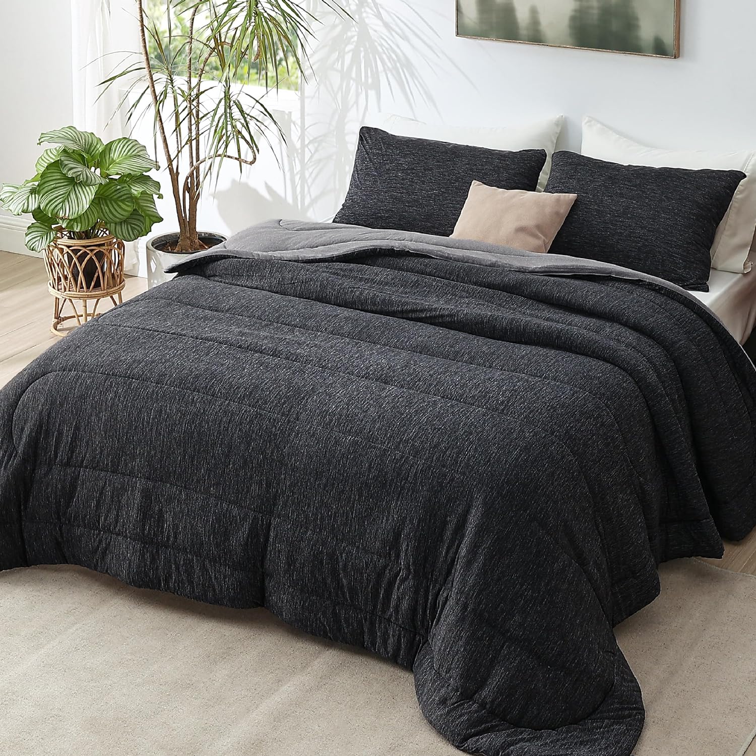 Bedsure Comforter Set - Cooling and Warm Bed Set, Reversible All Season Cooling image 15
