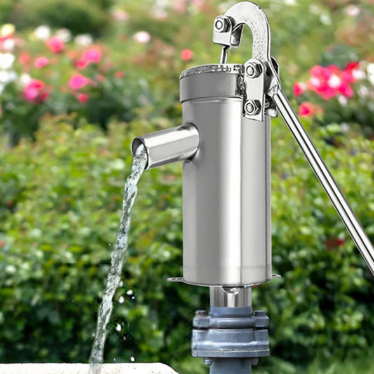 Stainless Steel Hand Cranked Well Water Pump Water Sucker Jet Absorber Suction image 0