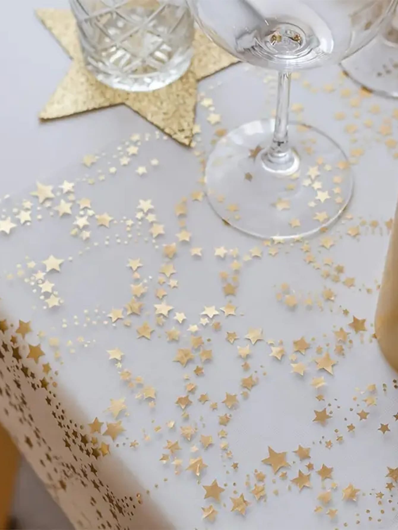 1pc Table Decorations For Party, Golden Table Runner, Sequin Glitter Foil Metal image 29
