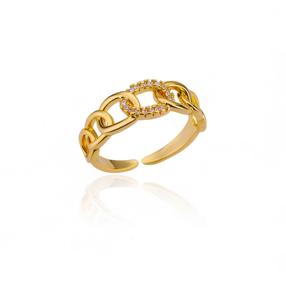 48 Style Women Stainless Steel Rings Gold Color Hollow Out Geometric Open Ring  image 12