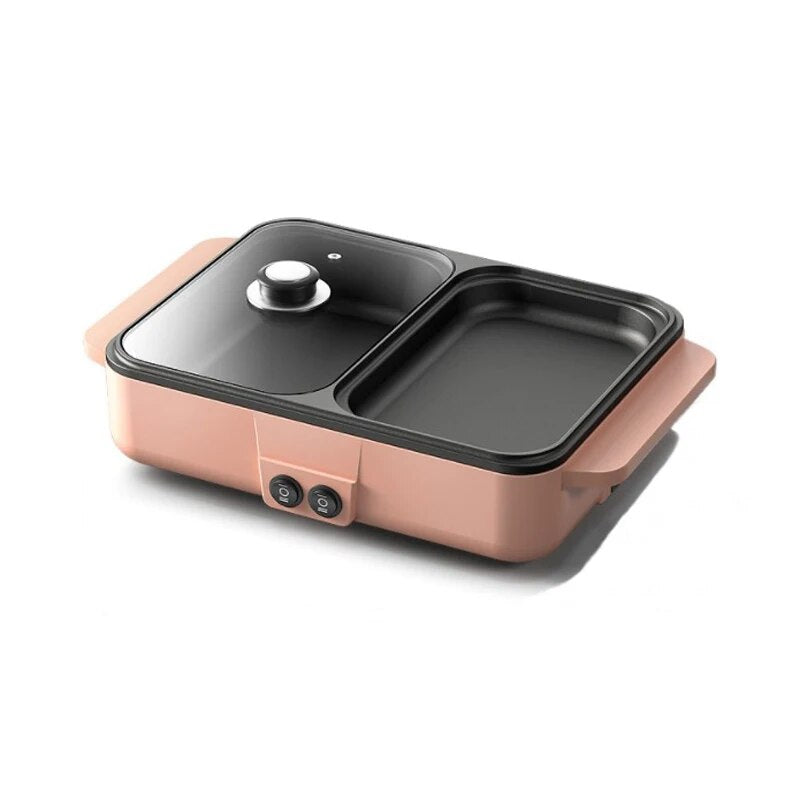1200W Electric Hot Pot Cooker 110V BBQ Mini Grill Multifunctional Electric BBQ image 2