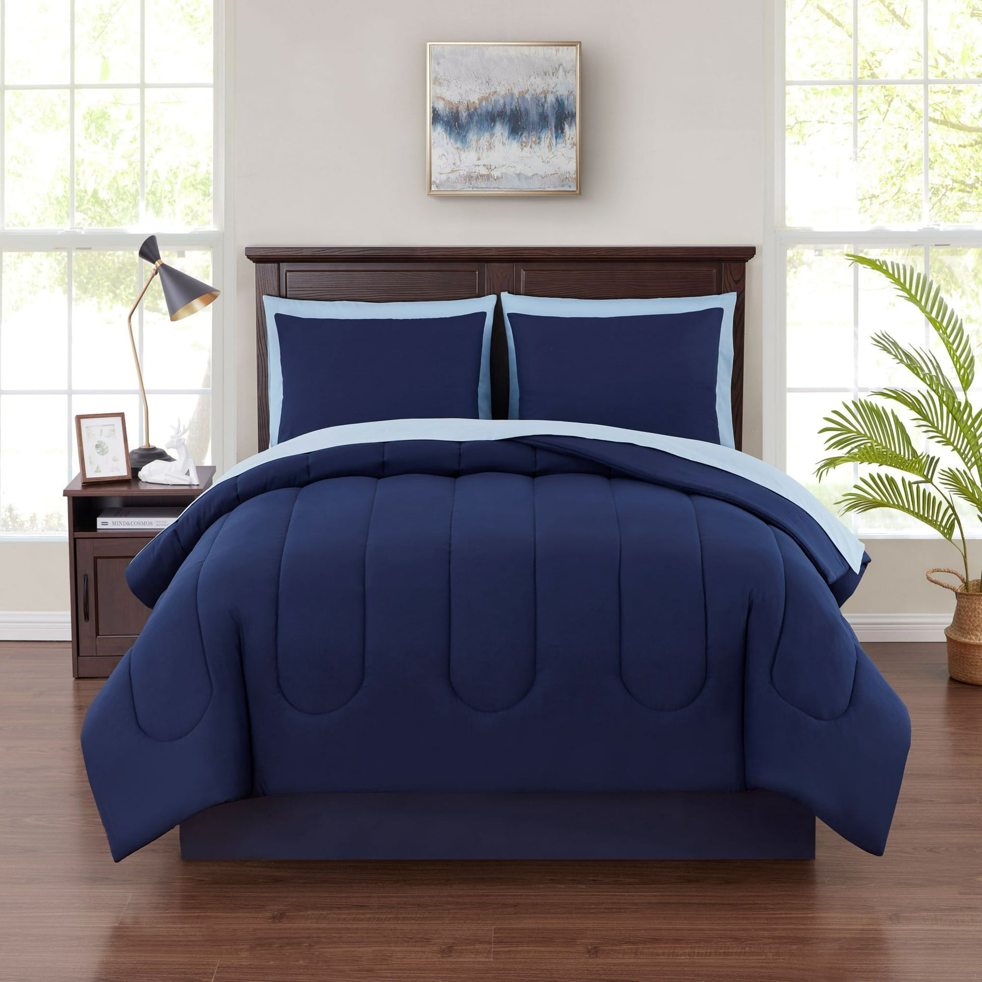 Mainstays Green 7 Piece Bed in a Bag Comforter Bedding Set with Sheets image 3
