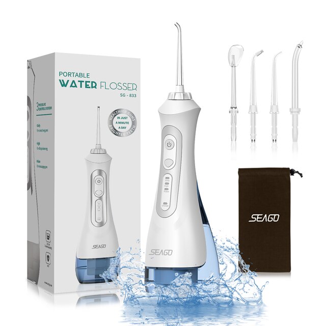 SEAGO New Oral Dental Irrigator Portable Water Flosser USB Rechargeable 3 Modes image 3