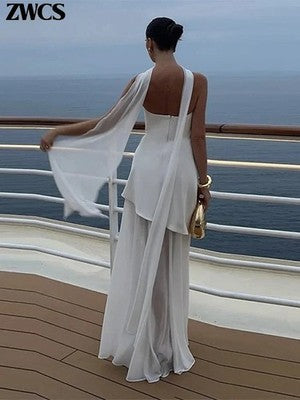 Elegante vestido de patchwork dividido sin tirantes para mujer, precioso vestido sin mangas en la espalda