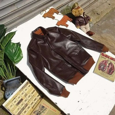 Japanese vegetable tanned cowhide! Great Escape A2 flight leather jack