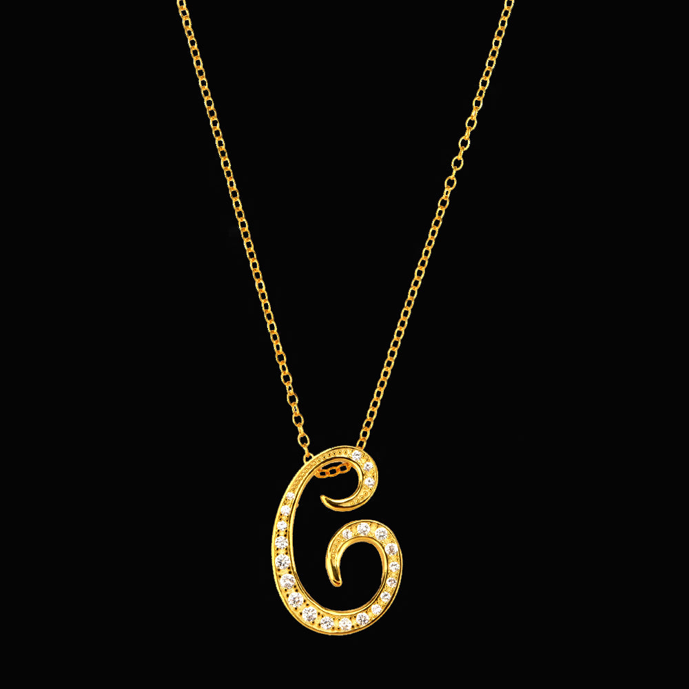 ANDYWEN 925 Sterling Silver Gold Long Chain Alphabet 26 Leter A W Pendant K H I image 3