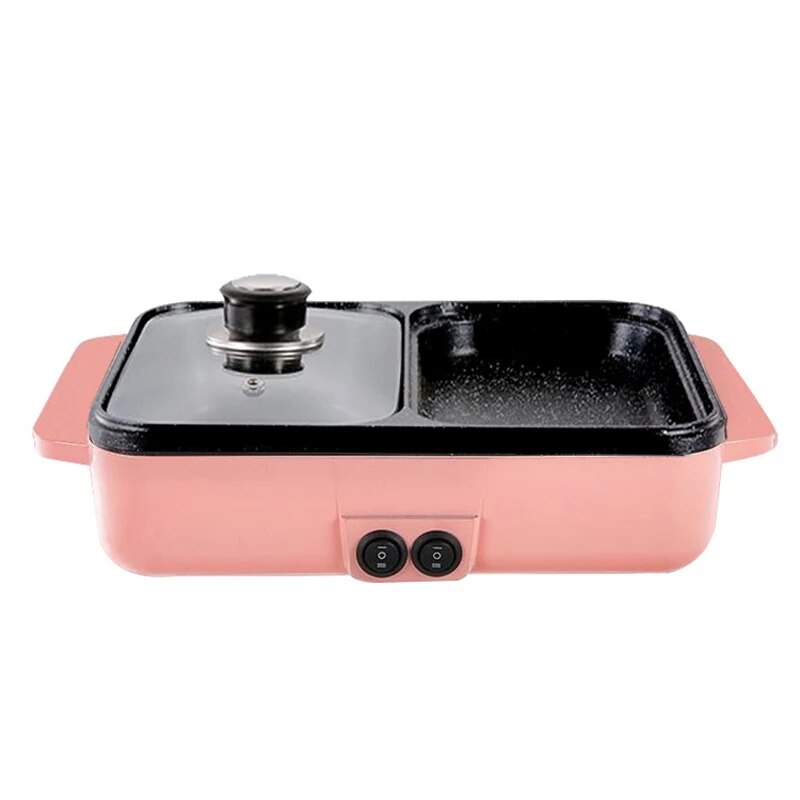 1200W Electric Hot Pot Cooker 110V BBQ Mini Grill Multifunctional Electric BBQ image 1