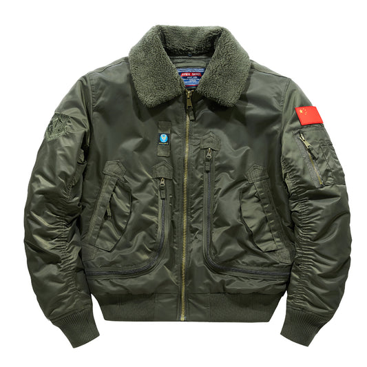 Aviator Jacket Winter Men Waterproof Fleecing Coat Outdoor Military Multi-Pocke image 0