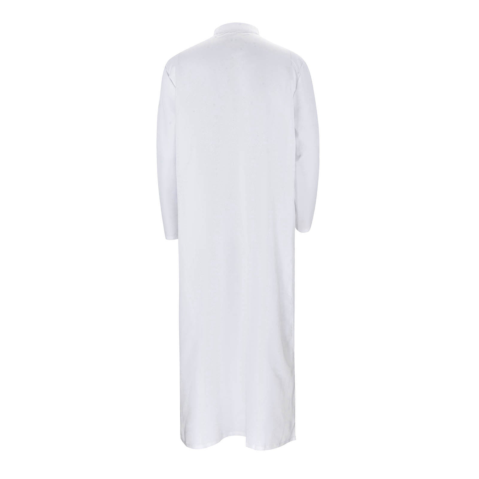 New 2024 Arab Men's Robe Abaya White Muslim Printed Clothing Men's Robe Long Dr image 3