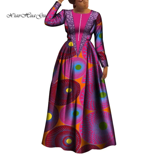 African Dresses for Women Dashiki Dress African Print Robe Africaine Femme Plus image 0