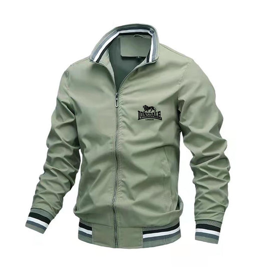 2023 LONSDALE Logo Aviator Stand Collar Jacket Men's Casual Slim Baseball Jacke image 0