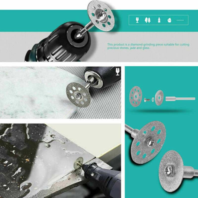 Diamond grinding disc set of 50 (silver), Suitable for cutting a variety of mat image 2