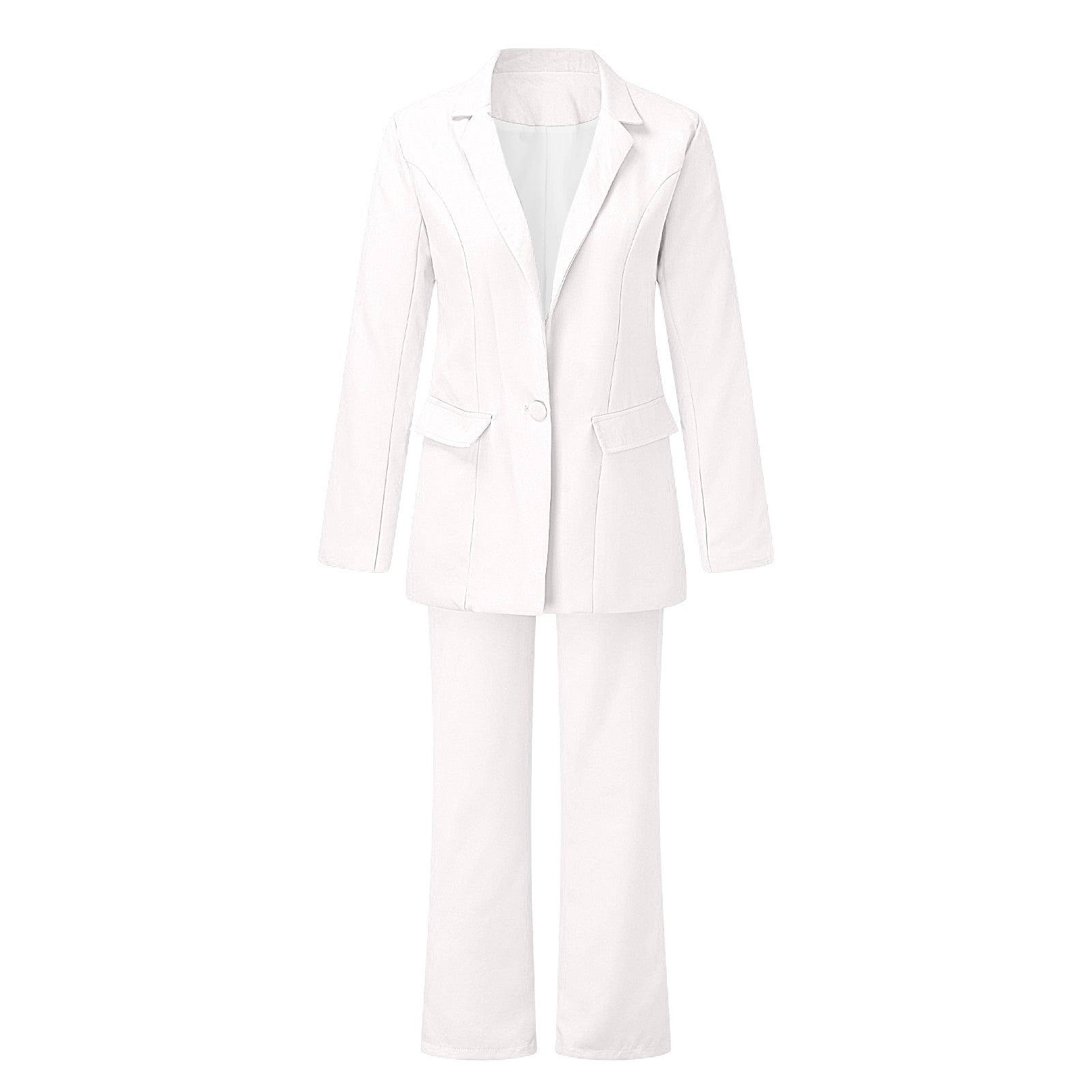 Women's Casual Solid Color Streetwear Long Sleeve Button Coat Blazer Jacket Hig image 5