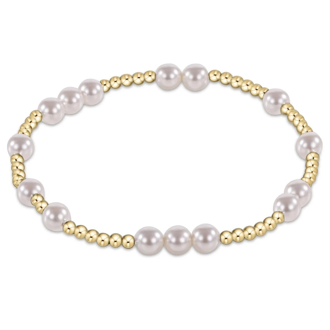 CCGOOD Pearl Bracelet Summer Stackable Jewelry 18 K Gold Plated Ball Beads Stra image 2
