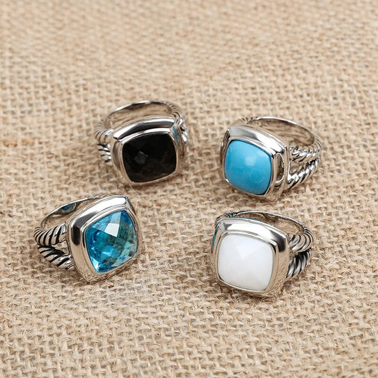JADE ANGEL 14mm Cubic Zirconia Statement Ring for Women Men Fashion White Gold  image 0
