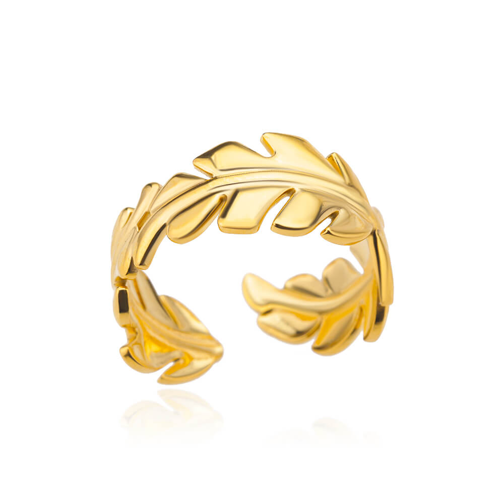 48 Style Women Stainless Steel Rings Gold Color Hollow Out Geometric Open Ring  image 31