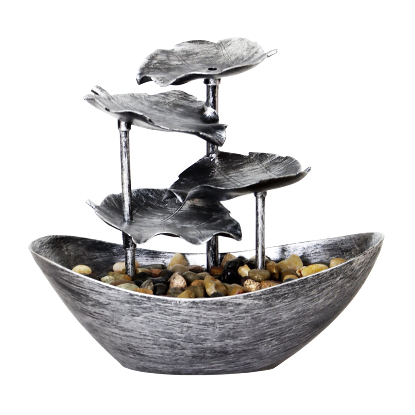 Relaxation Indoor Waterfall Fountain Tabletop Water Fountain LED Light USB Oper image 0