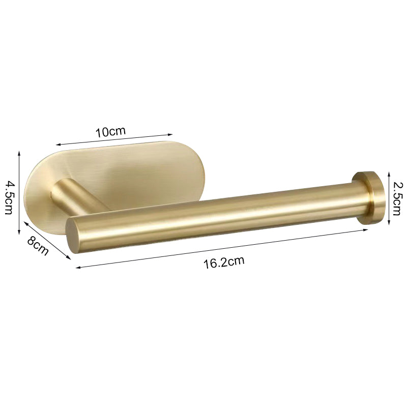Stainless Steel Paper Towel Holder Adhesive Toilet Roll Paper Holder No Hole Pu image 2