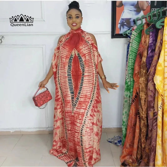 Free Style African National Characteristics Classic Pattern Chiffon Off-the-sho image 0