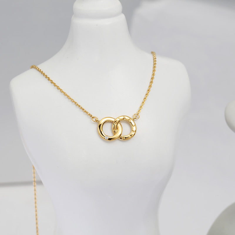 Korean version minimalist and fashionable S925 sterling silver plated K-gold do image 4