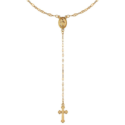 New Vintage Gold/Rose Gold Christian Cross Bohemia Religious Rosary Pendant image 0