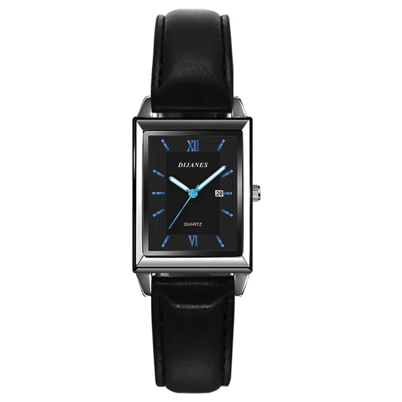 Fashion Men's Calendar Sport Casual Leather Wristwatch Luxury Business Golden S image 6