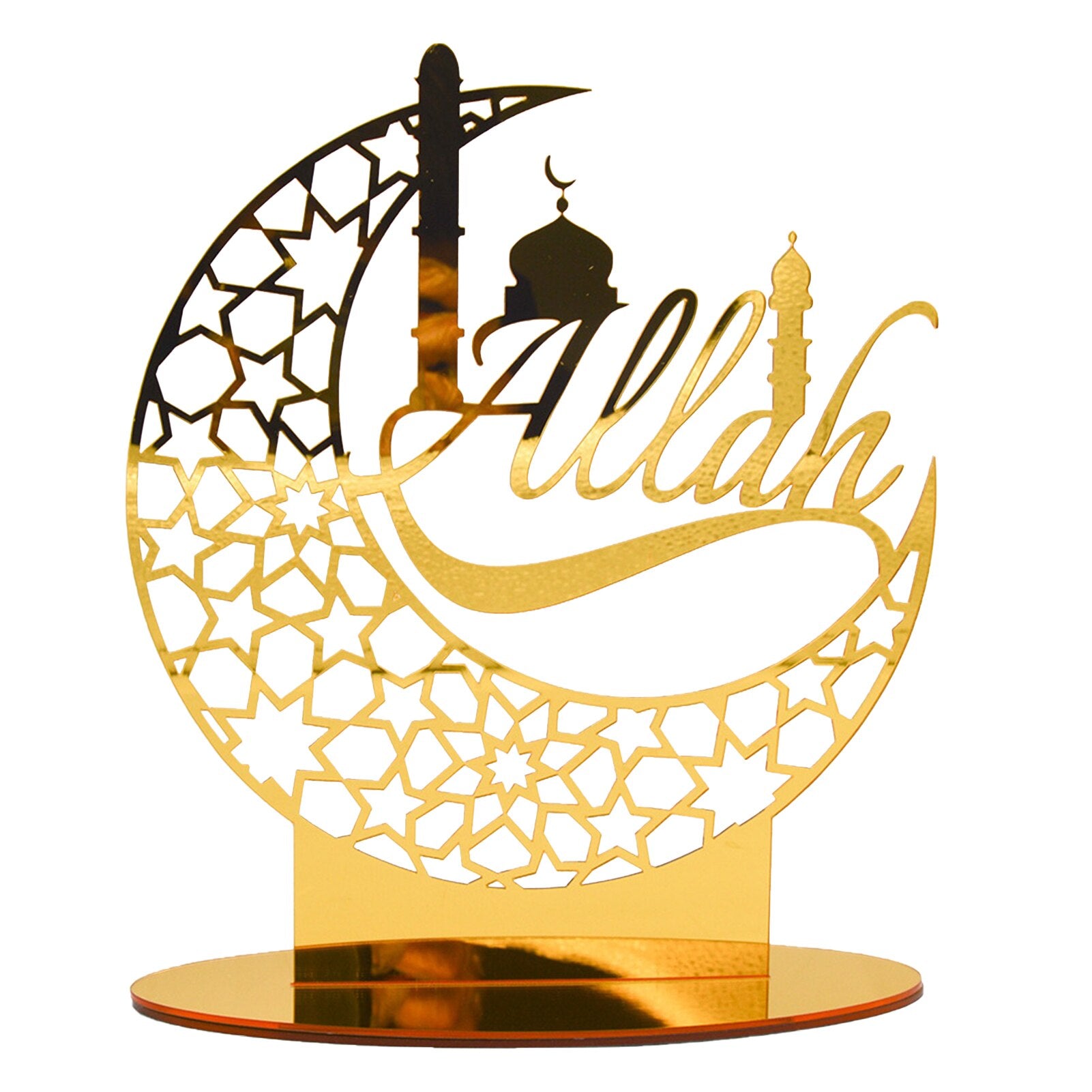 Ramadan Mubarak Festival Decoration Acrylic Golden Moon Eid Ramadan image 1