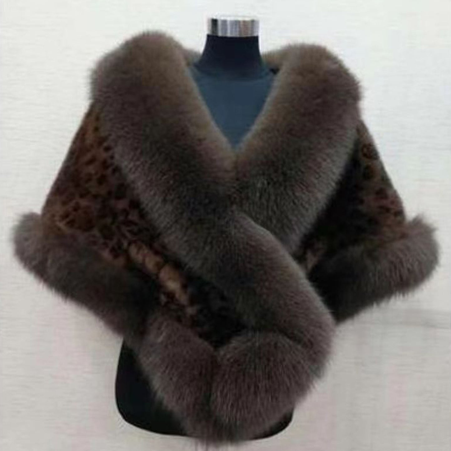 Elegant White Faux Fur Wraps Shawl Autumn Winter Wedding Bridal Evening Party W image 1