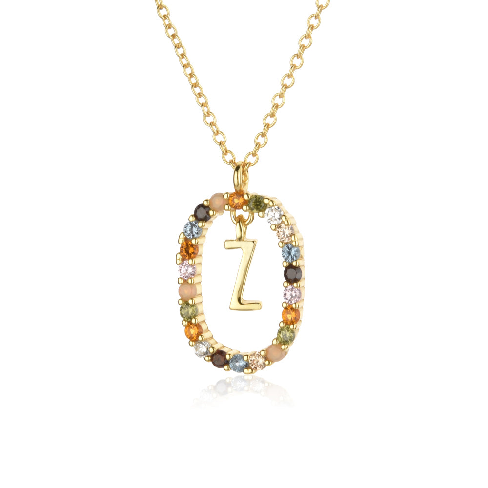 KIKICHICC 925 Sterling Silver Gold Letters E K T Alphabet Initial Long Chain Ne image 23