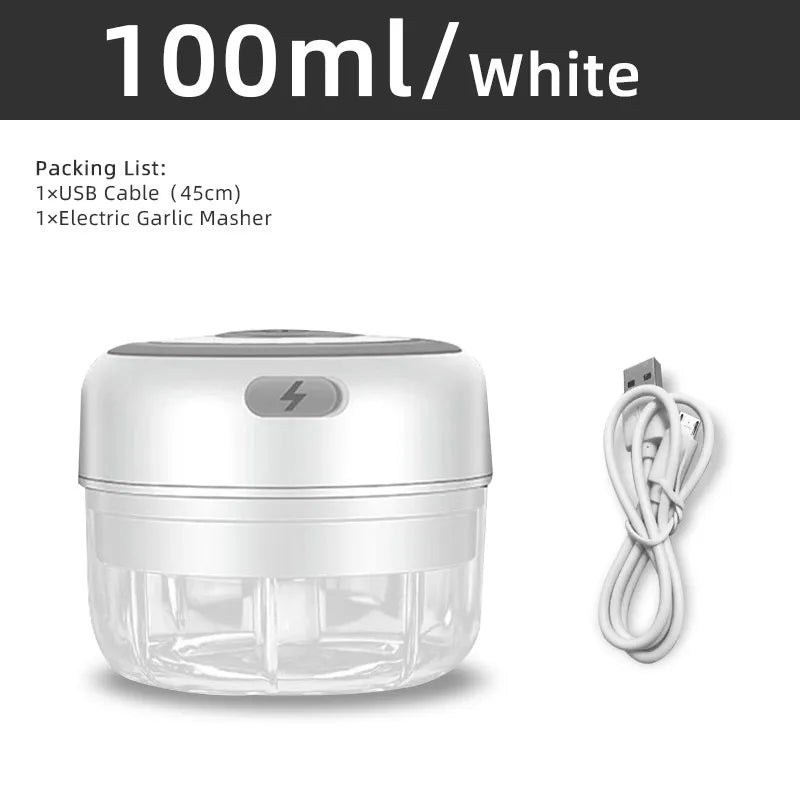 Electric Kitchen Food Chopper, Mini Garlic Masher, Crusher, USB Portable Meat G image 2