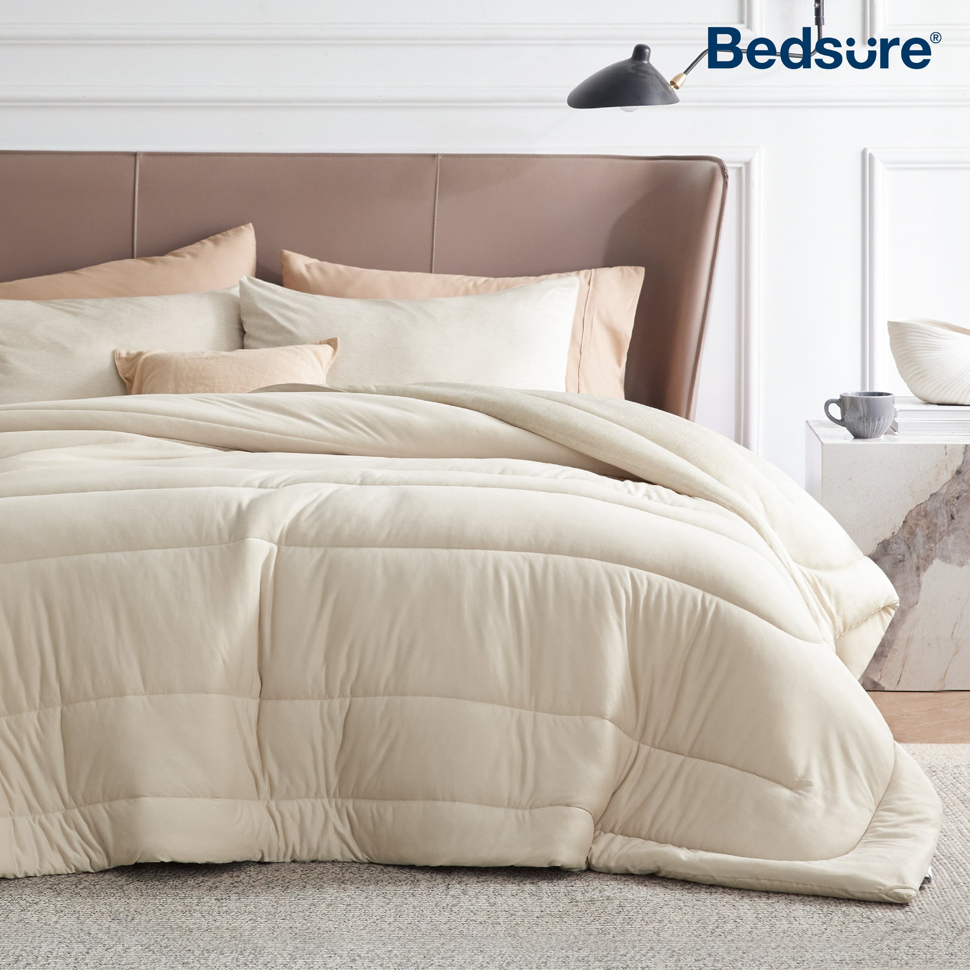 Bedsure Comforter Set - Cooling and Warm Bed Set, Reversible All Season Cooling image 1