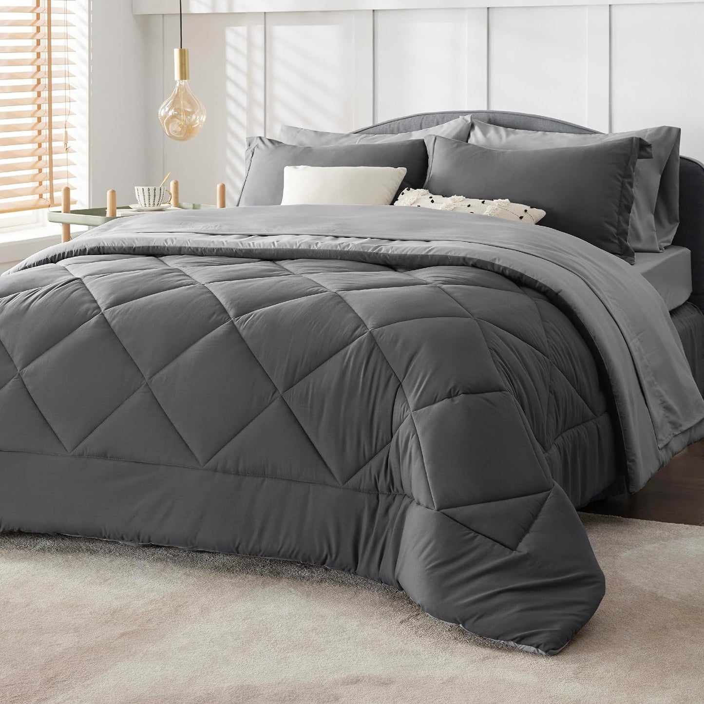 Bedsure Comforter Set - Reversible Queen Bed in a Bag with Comforters, Sheets,  image 13