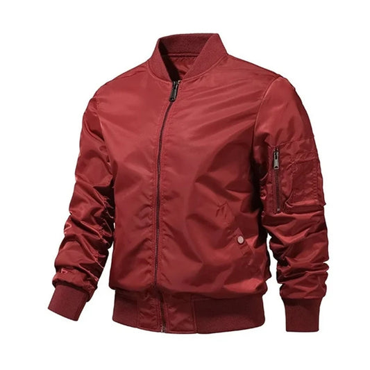 men's jackets, monochrome bomber jackets, outdoor clothing, pilot baseball jack image 0