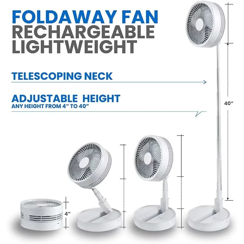 2-in-1 Adjustable Height 40 In. Unique Foldable And Portable Rechargeable Floor image 1