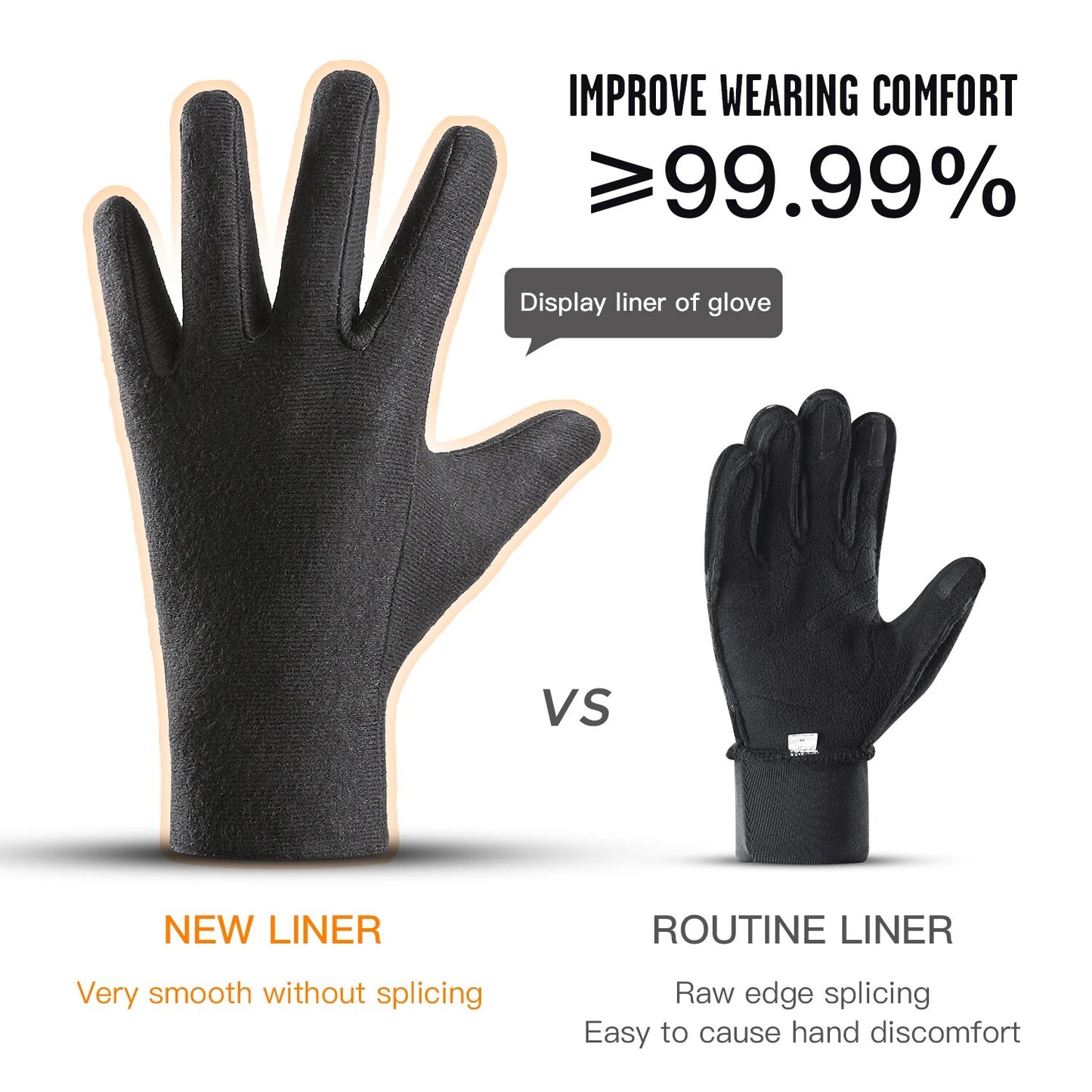 3M Gloves Black Waterproof Winter Warm Cycling Outdoor Sports Running Riding Mo image 5