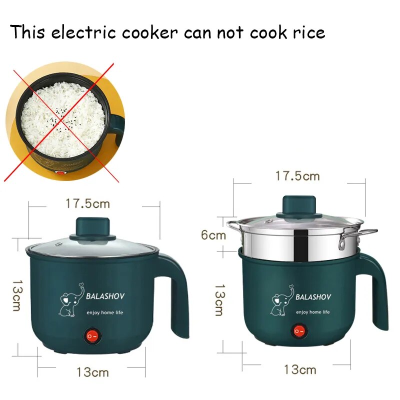 Mini Electric Cooker Non-stick Cooking 1-2 People Single/Double Hot Pot steamer image 7