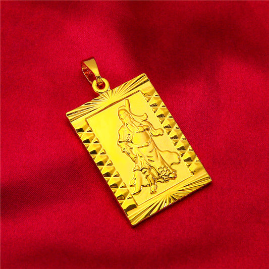 18 K Yellow Gold Color Dragon Pendant for Men Women Jewelry Women's Wedding Eng image 0