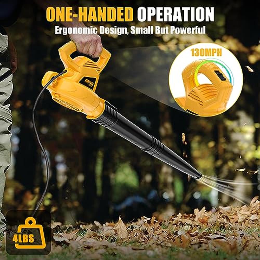 Electric Leaf Blower 350CFM 130MPH Lightweight Portable Lawn Care Snow Blowing image 1
