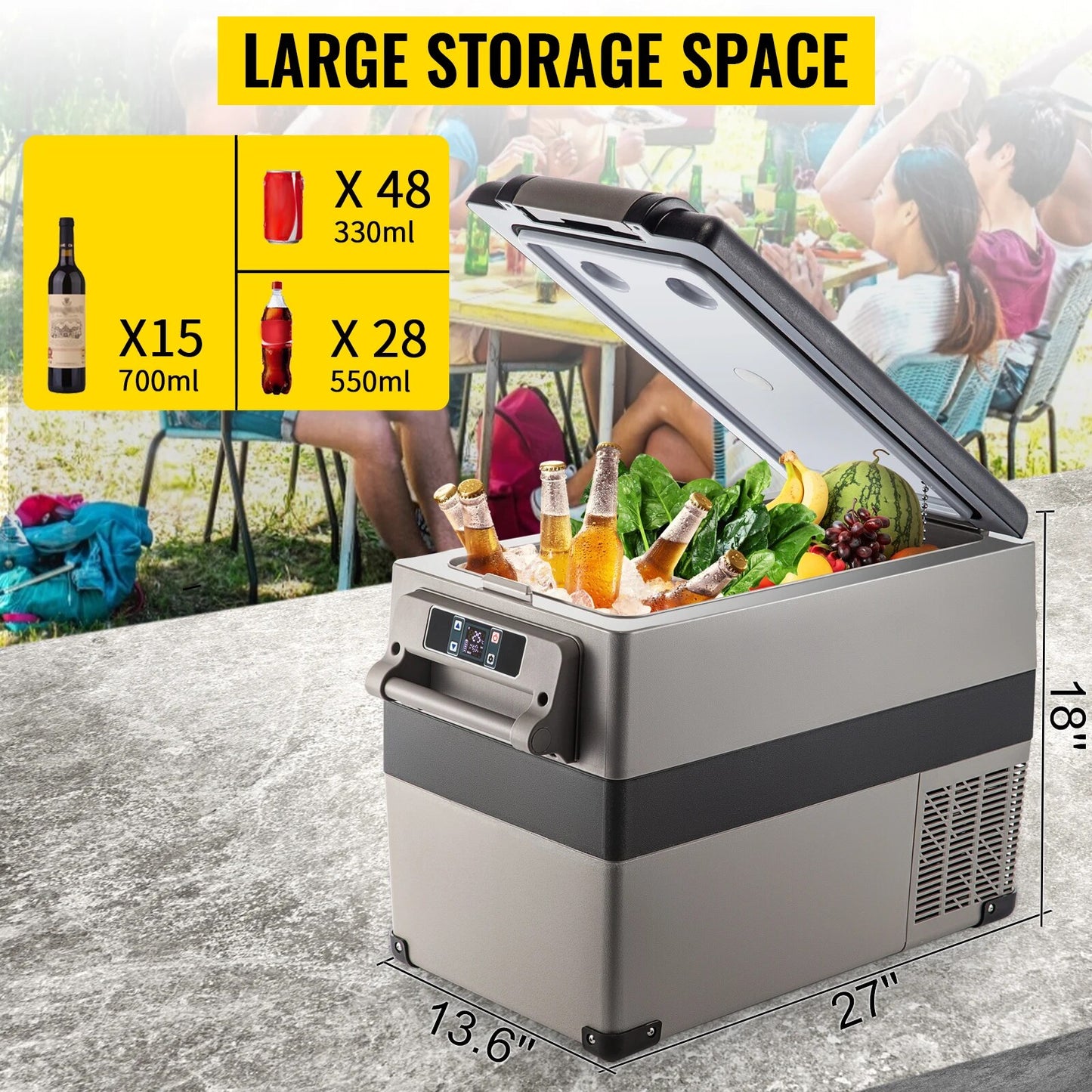 VEVOR 20L 22L 35L 45L 55L Car Refrigerator Mini Fridge Freezer Portable Compres image 2