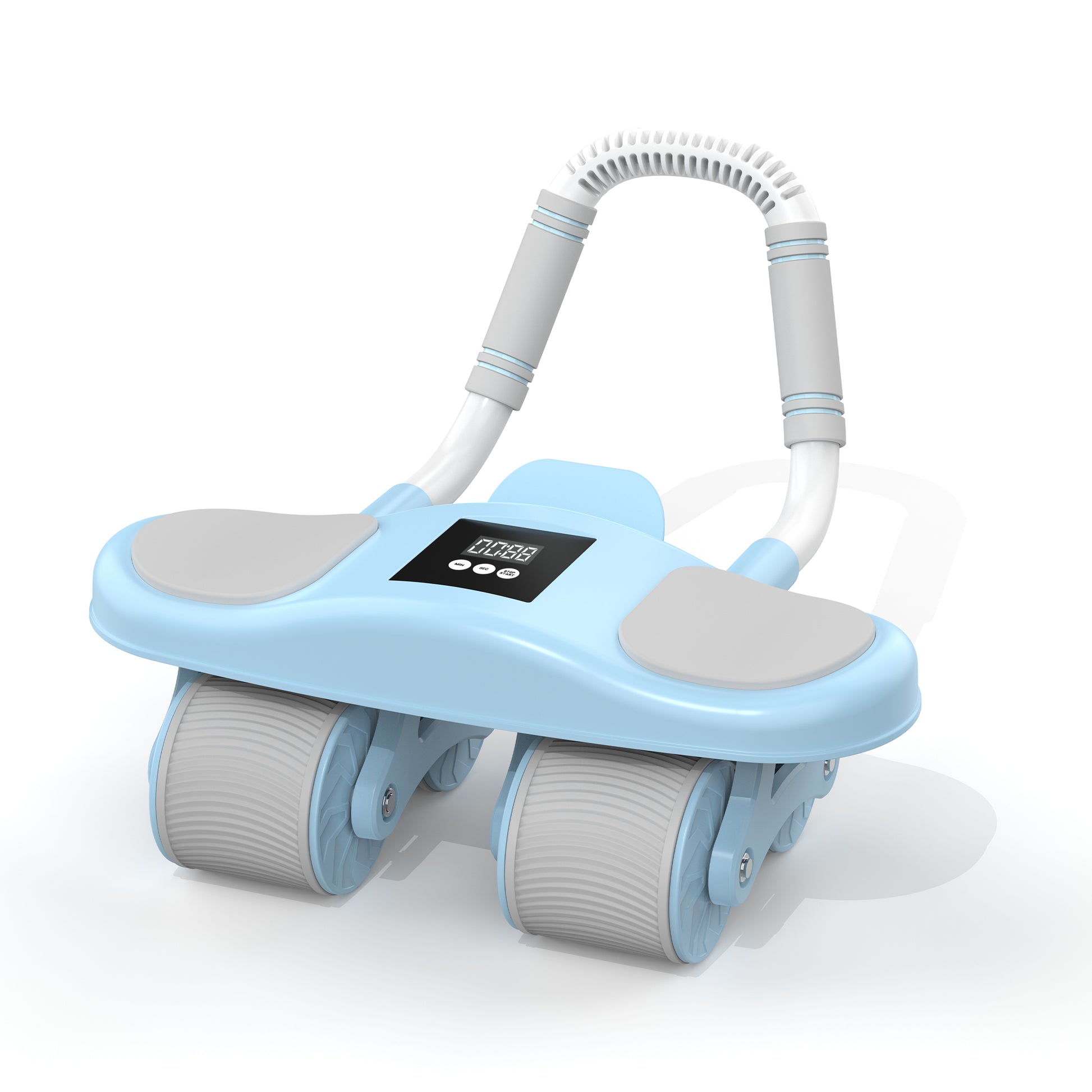 Automatic rebound abdominal roller with elbow support, knee pads and abdominal image 2